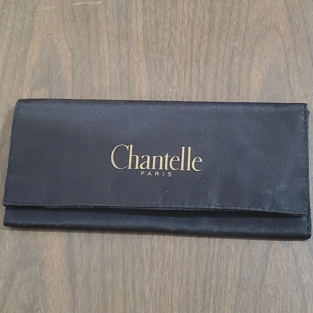Chantelle Paris Jewelry holder wallet NWOTS black w/suede inside snap closure - Picture 5 of 8